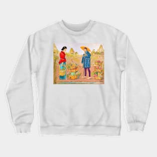 Seller of Vegetables. Japan Crewneck Sweatshirt